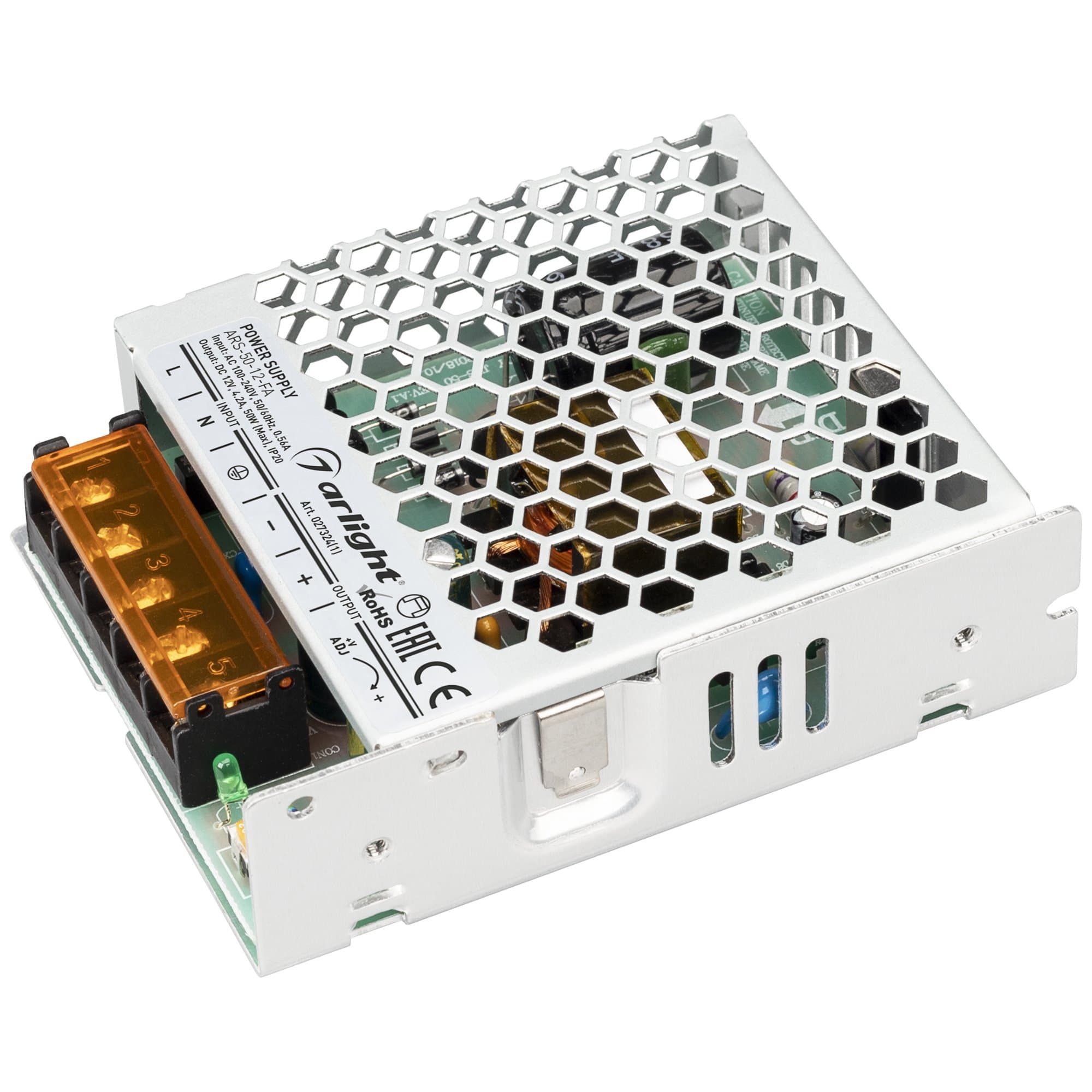 Arlight Блок питания ARS-50-12-FA (12V, 4.2A, 50W) (IP20 Сетка, 3 года) 027324(1)