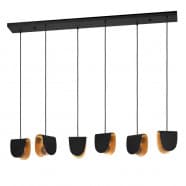 Eglo 390184 Подвесной потолочный светильник HL/6 E27 black/gold 'SERENARA'