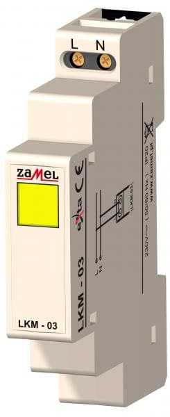 Zamel Сигнализатор световой желтый 230VAC IP20 на DIN рейку LKM-03-30