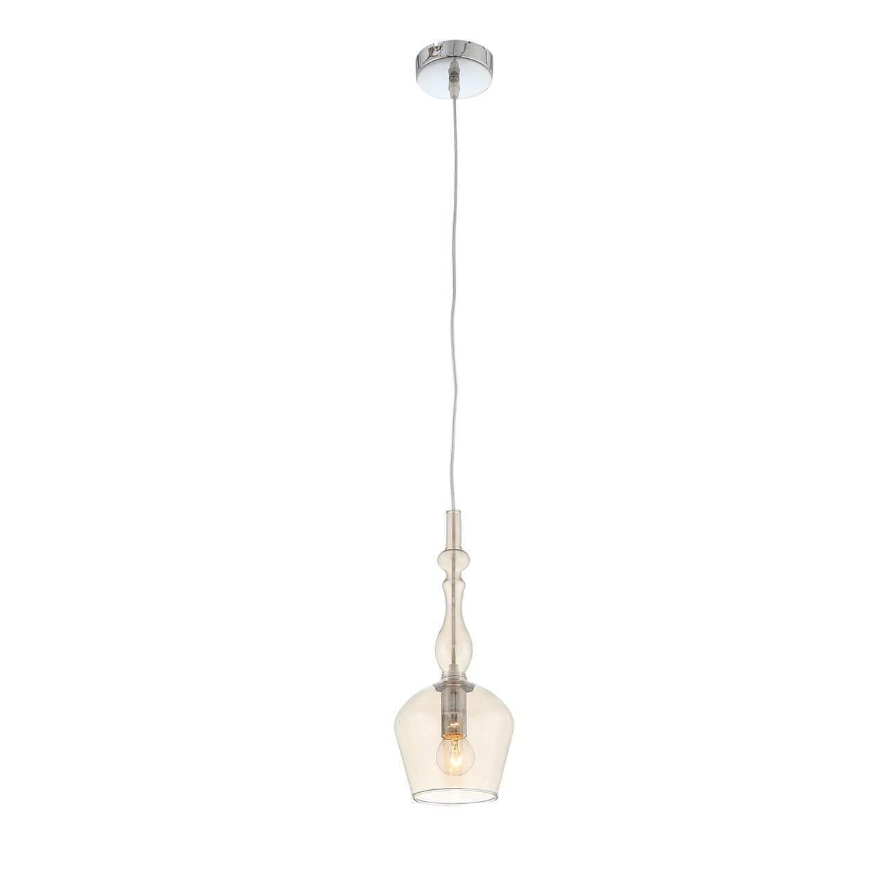 ST LUCE SL364.103.01 Подвес  Хром/Янтарный E14 1*40W — миниатюра 1
