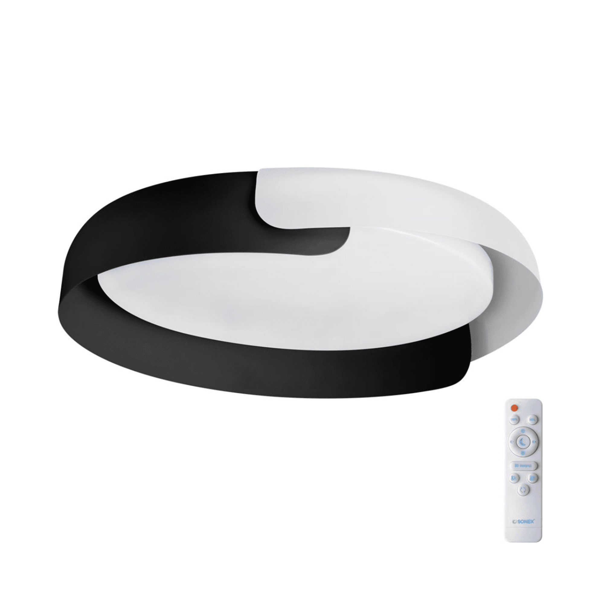 Sonex 7706/60L AVRA LED SN Светильник металл/пластик/белый/черный LED 60Вт 3000-6000K D580 IP20 пульт ДУ ANTARES
