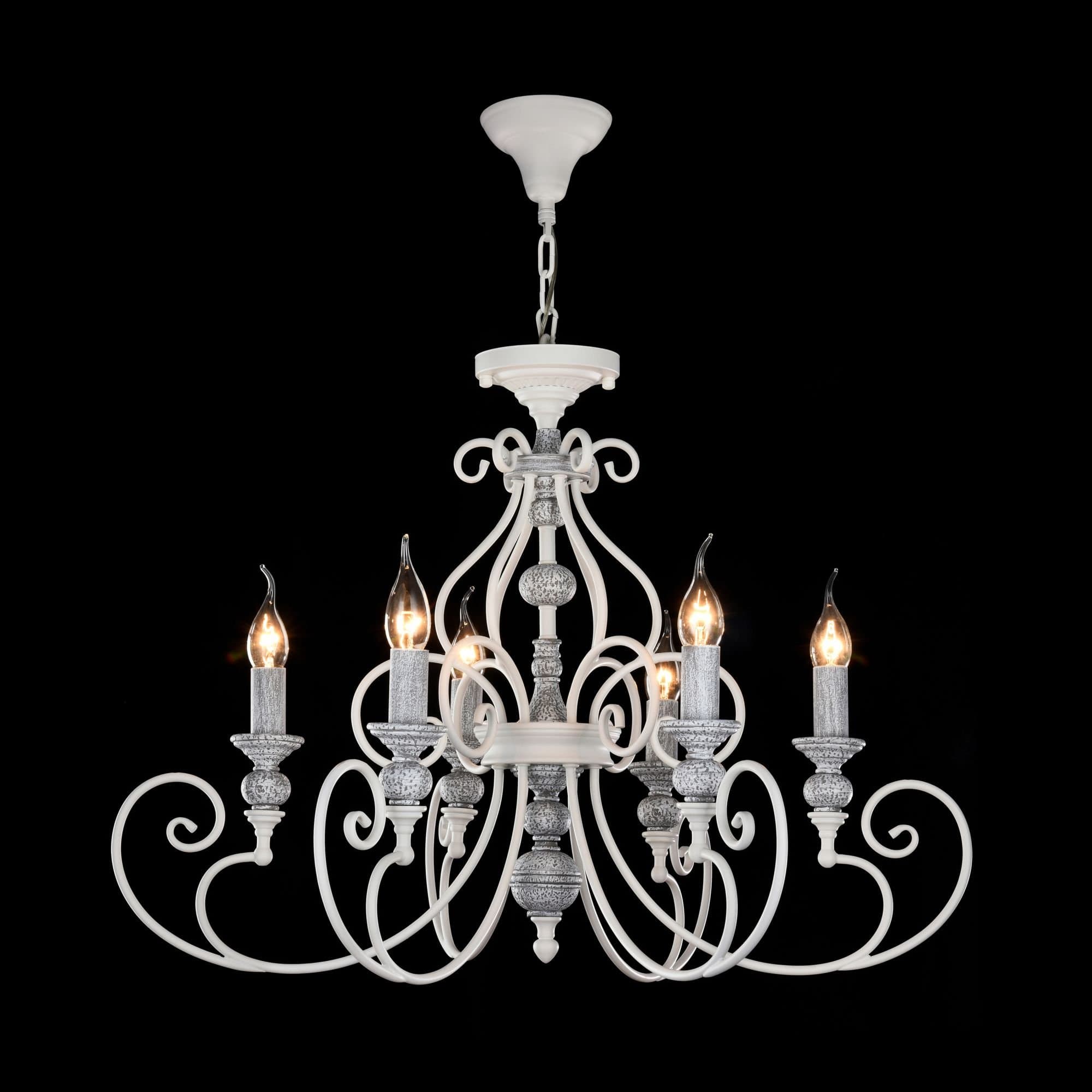 Maytoni Elegant Karina Белый Люстра 6xE14 60W ARM631-PL-06-W — миниатюра 2