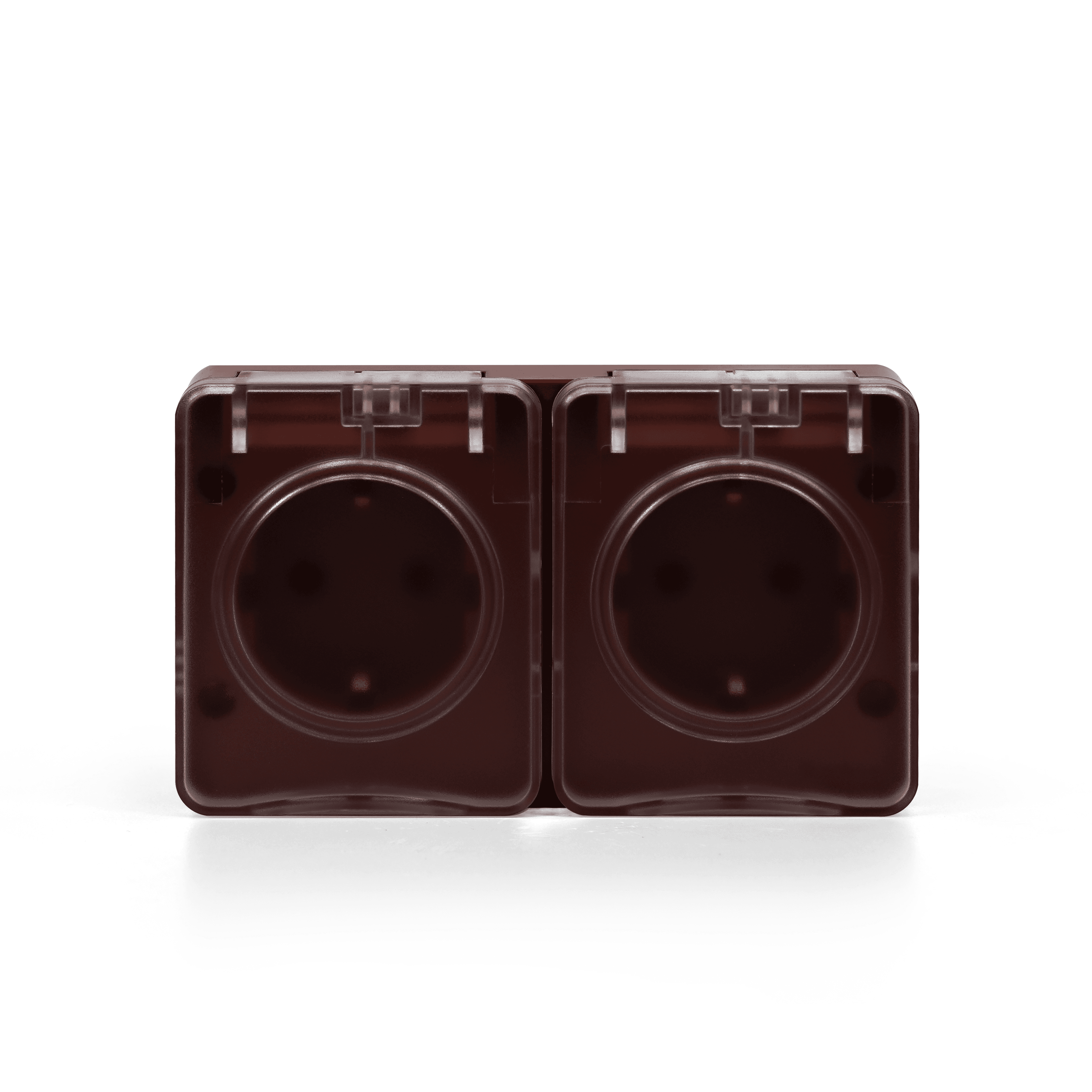 Systeme Electric AtlasDesign Profi54 Наруж Коричневый Розетка двойная с з/к со шторками 16А — миниатюра 3