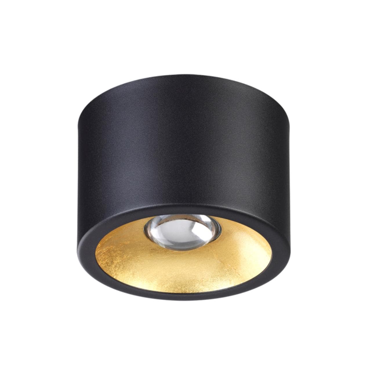 Odeon Light 6669/1CL HIGHTECH ODL19 255 черный с золотым фоль-м Потолочной накладной светильник LED GU10 1*7W 220V GLASGOW (вместо 3878/1CL)
