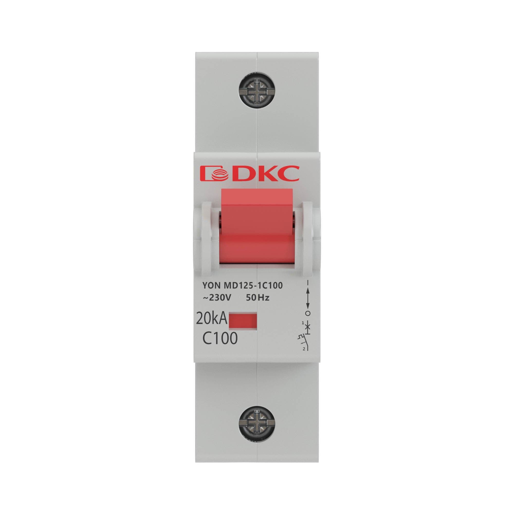 DKC YON pro Автоматический выключатель модульный MD125 1P 100А C 20kA MD125-1C100 — миниатюра 2