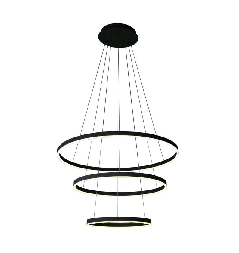 Kink Light 08223,19A(4000K) Подвес диммируемый Тор черный d80+60+40 h160 Led 110w (4000K)
