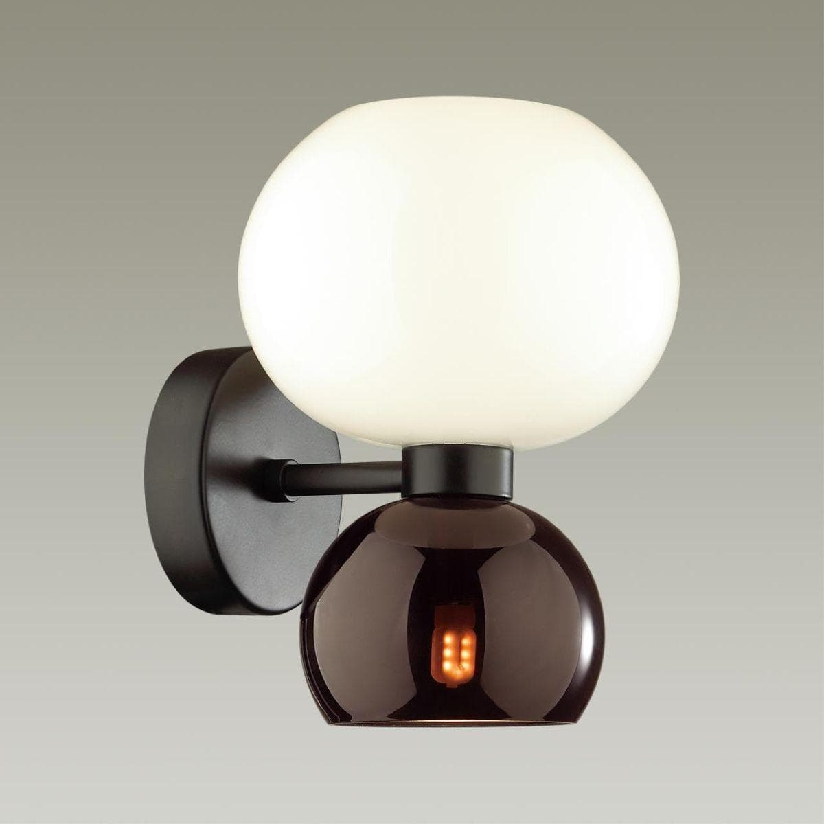 Odeon Light 4978/2W MODERN ODL22 321 черный/белый/бордовый/стекло Бра E14/G9 1*40W+1*40W CHANGI — миниатюра 4