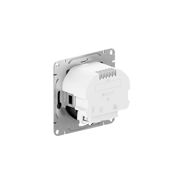 EKF Механизм розетки с USB-A+С - 2шт, 16А, с заземлением, со шторками, чёрный Эпика — миниатюра 4