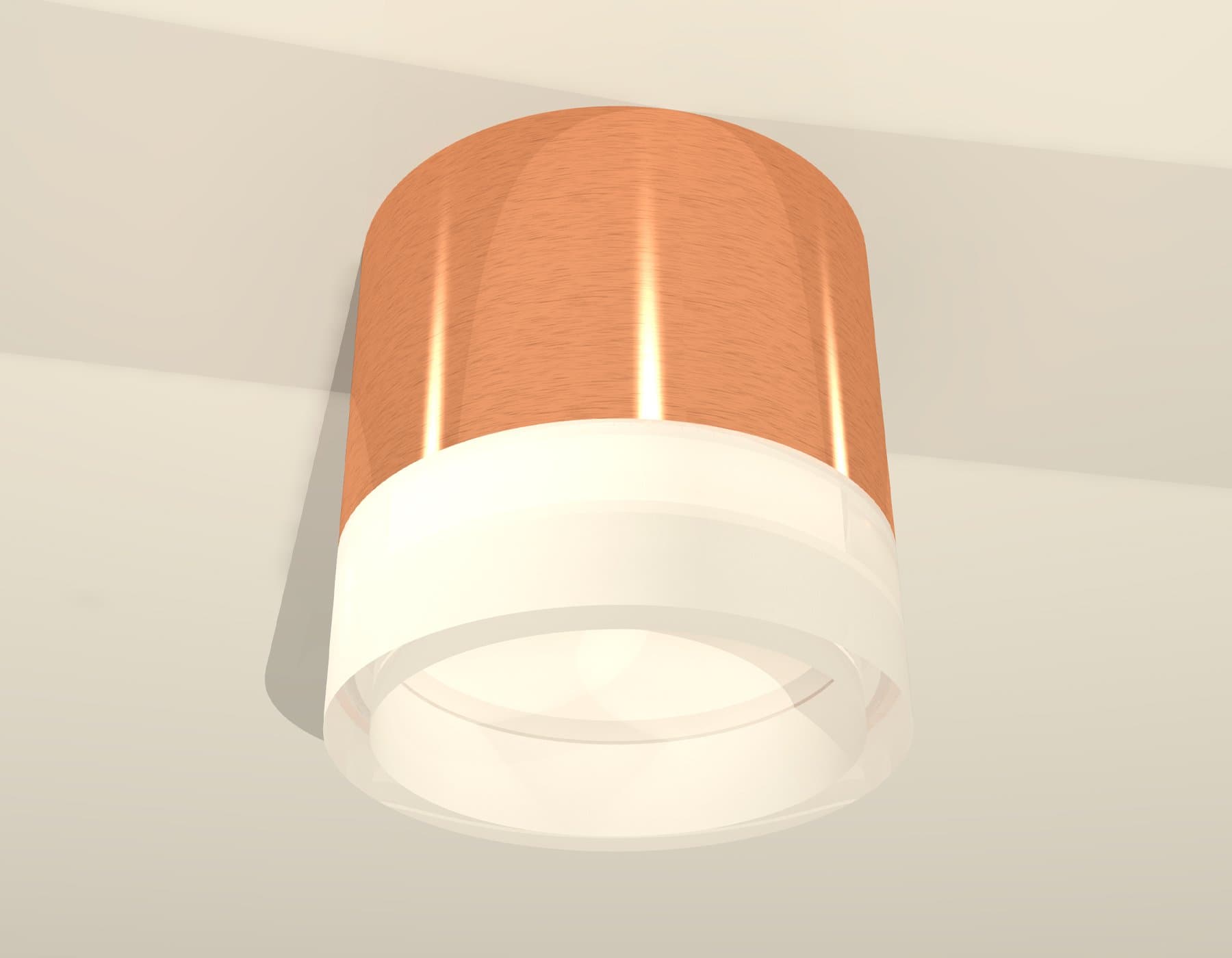 Ambrella Комплект накладного светильника с акрилом XS8122010 PPG/FR золото розовое полированное/белый матовый GX53 (C8122, N8401) — миниатюра 3