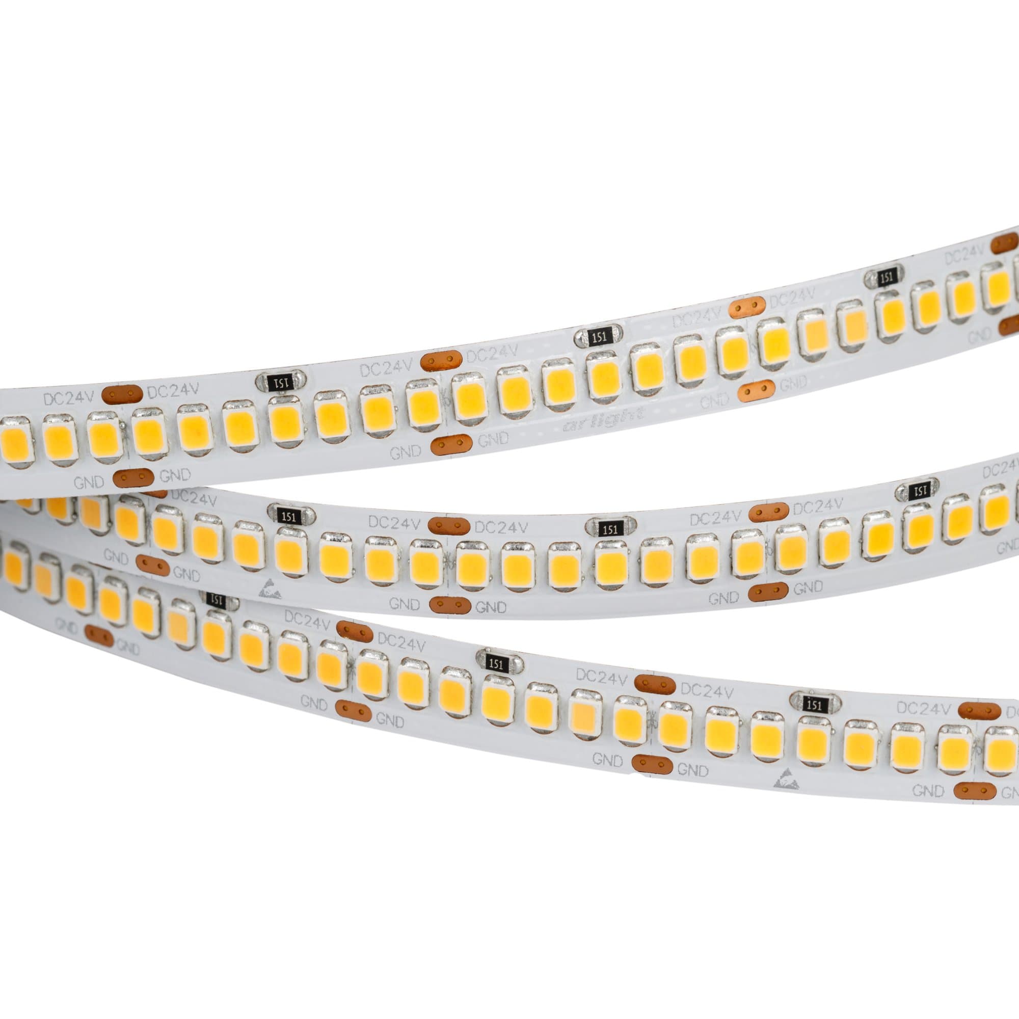 Arlight Светодиодная лента RT-A252-10mm 24V Warm3500 (11 W/m, IP20, 2835, 5m) (Открытый) 028619(2)