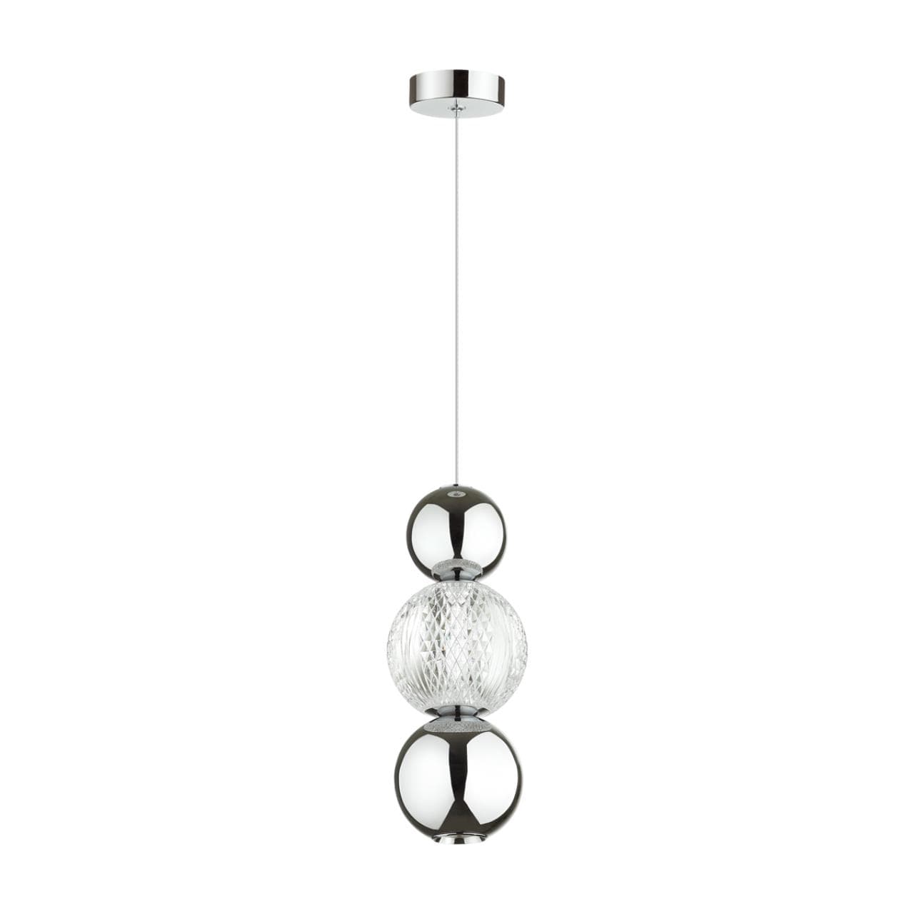 Odeon Light 5007/7LA L-VISION ODL23 419 хром/прозрачный/металл/акрил Подвес LED 7W 4000K 300Лм CRYSTAL — миниатюра 1