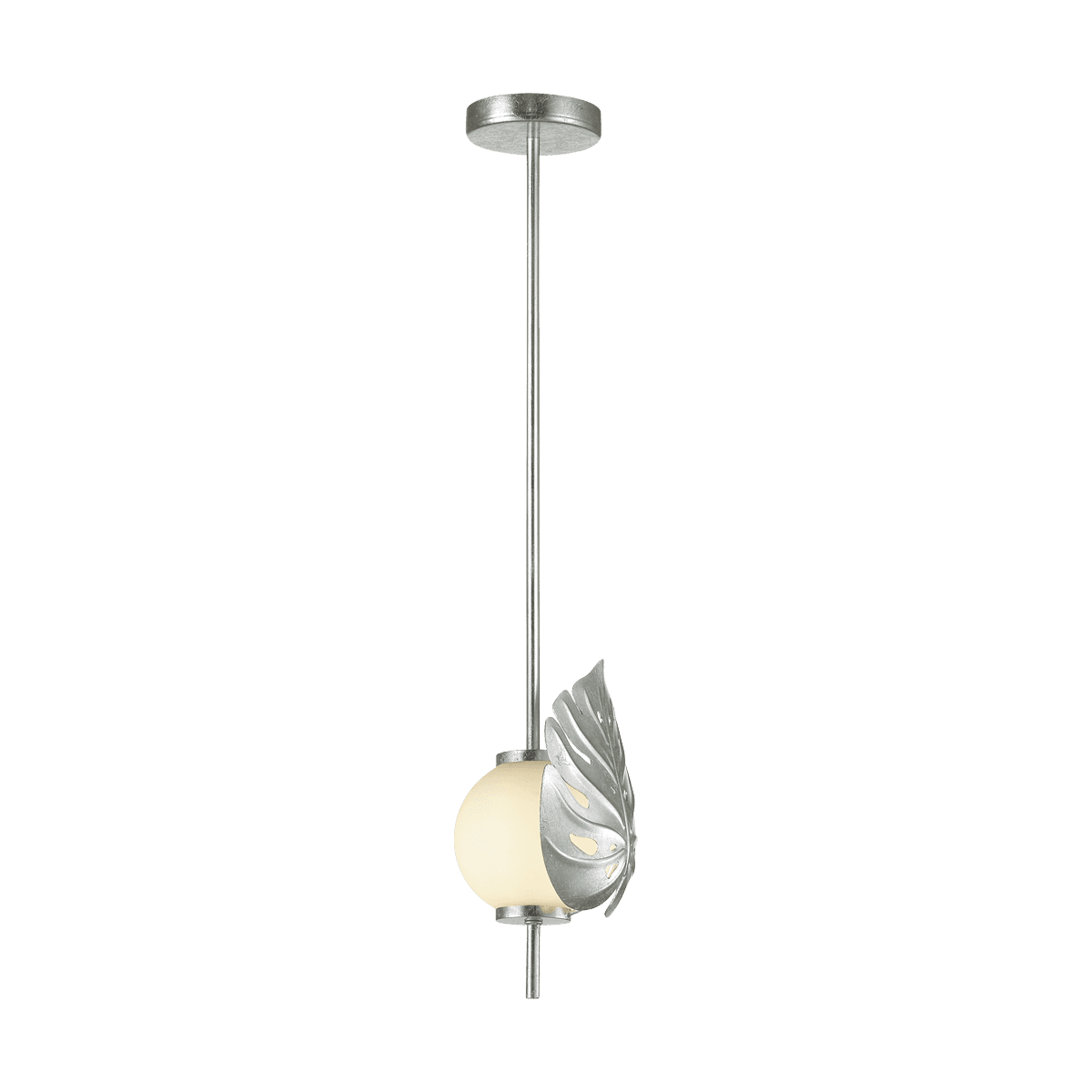 Odeon Light 4865/1A MODERN ODL_EX22 45 серебристый/белый/стекло Подвес E14 1*40W JUNGLE — миниатюра 2