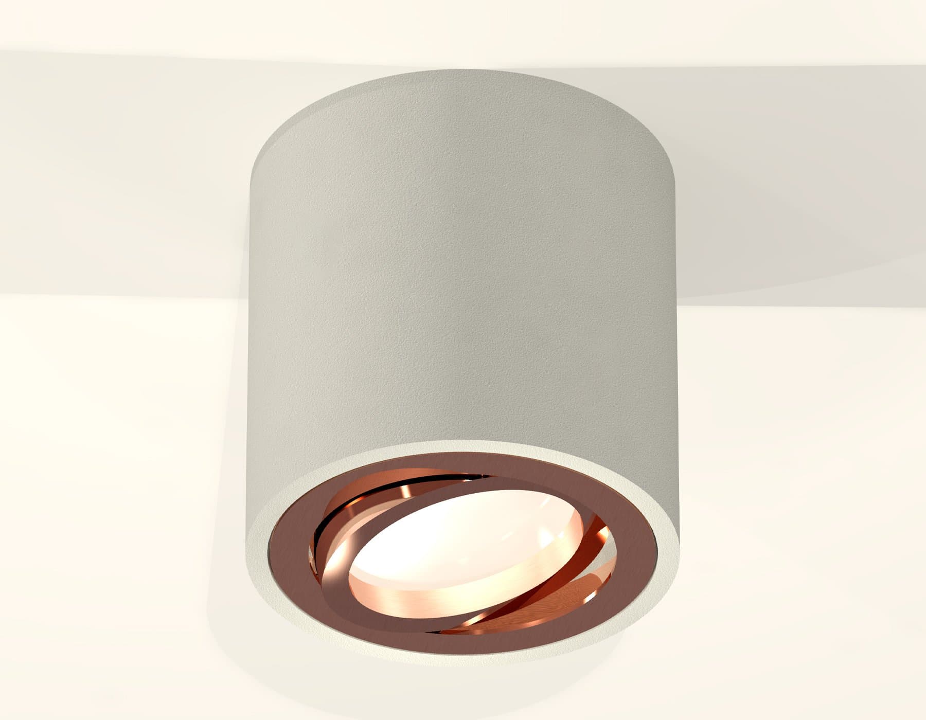 Ambrella Комплект накладного поворотного светильника XS7533005 SGR/PPG серый песок/золото розовое полированное MR16 GU5.3 (C7533, N7005) — миниатюра 3