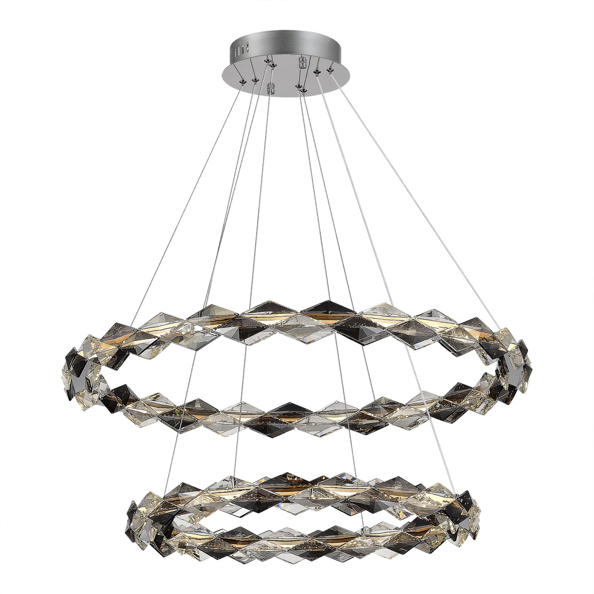 ST Luce SL6009.103.02 Люстра подвесная Золотистый/Прозрачно-Дымчатый LED 1*45W 3000K