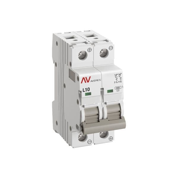 EKF Выключатель автоматический AV-6 DC 2P 10A (L) 6kA AVERES — миниатюра 2