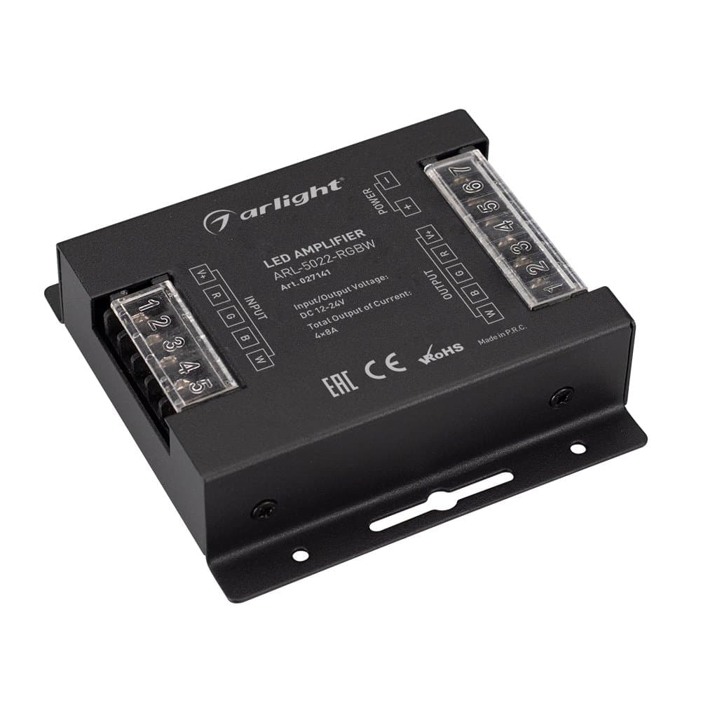 Arlight Усилитель ARL-5022-RGBW (12-24V, 4x8A, 384-768W) (IP20 Металл, 3 года) 027141 — миниатюра 5