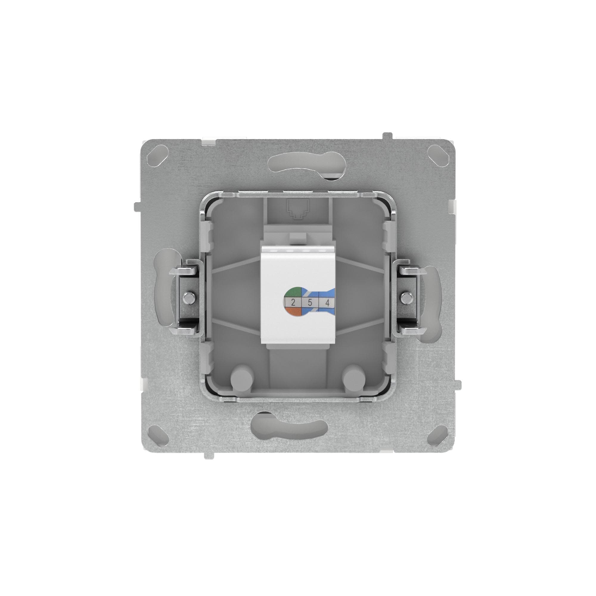 DKC KANT Компьютерная розетка RJ-45 без шторки, кат.5е одинарная, белый песок — миниатюра 3