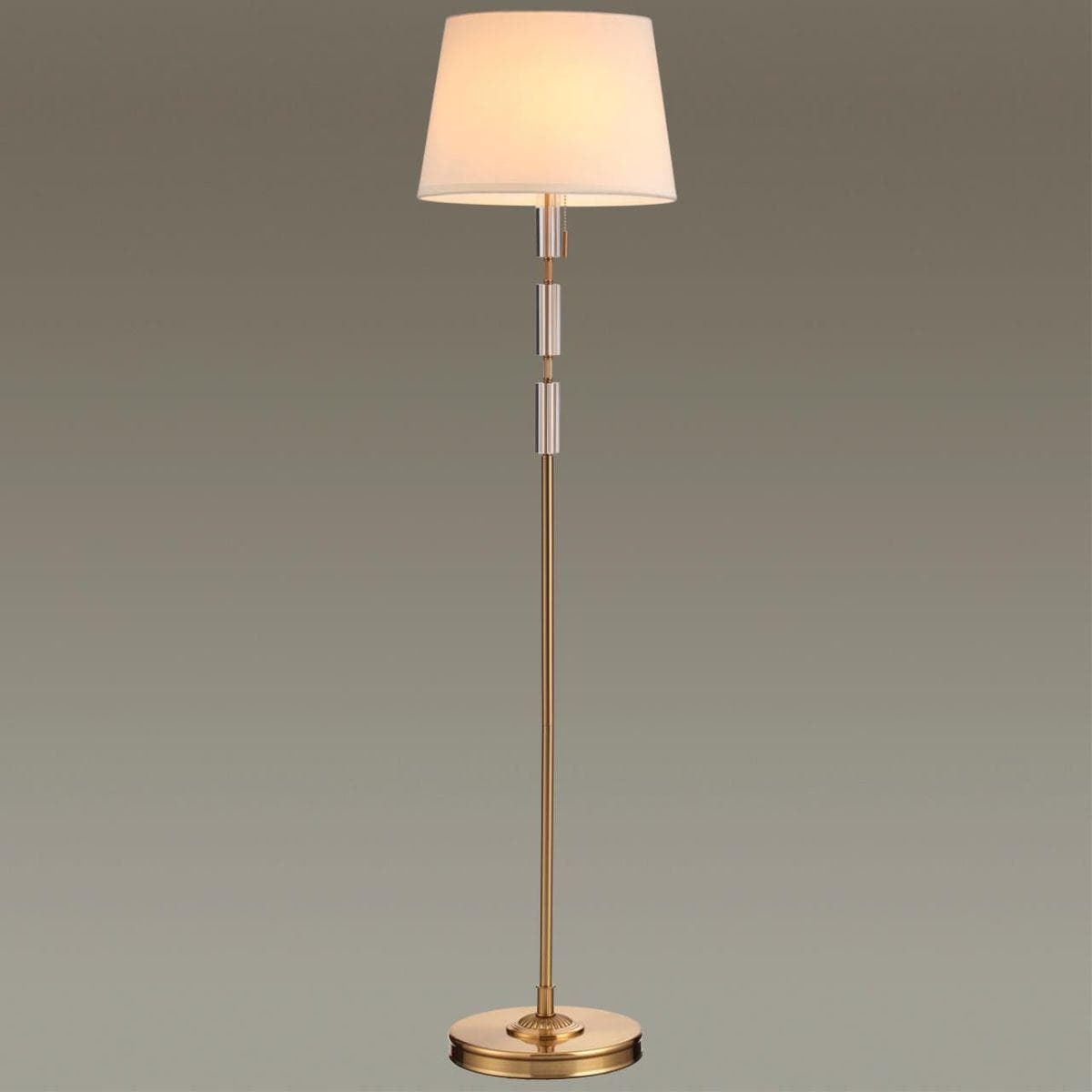 Odeon Light 4894/1F MODERN ODL_EX22 55 бронзовый/белый/абажур ткань Торшер E27 1*60W LONDON — миниатюра 4