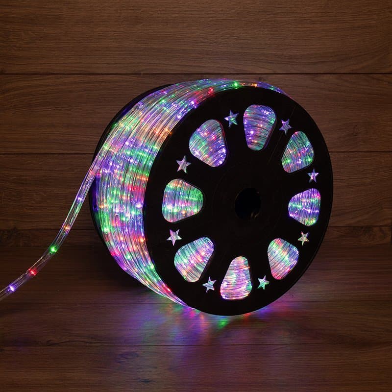 NEON-NIGHT Дюралайт LED, свечение с динамикой (3W) - мульти (RYGB), 24 LED/м, бухта 100м 121-329-4