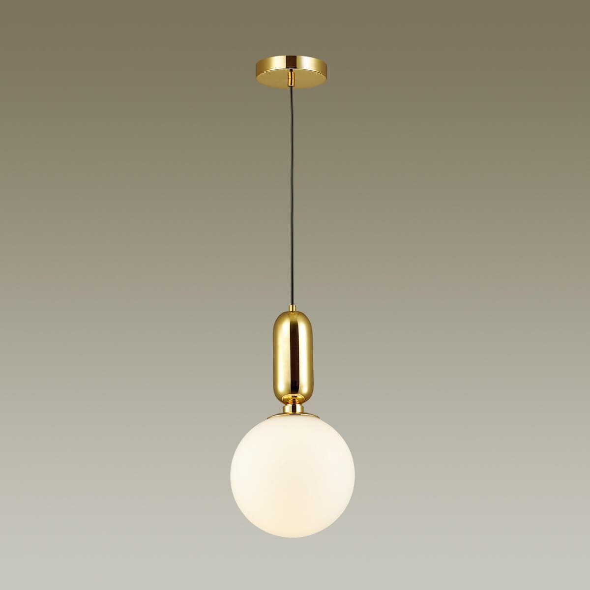 Odeon Light ЗВ3 золотой/белый Подвес Е27 1-40W 220V OK|A — миниатюра 2