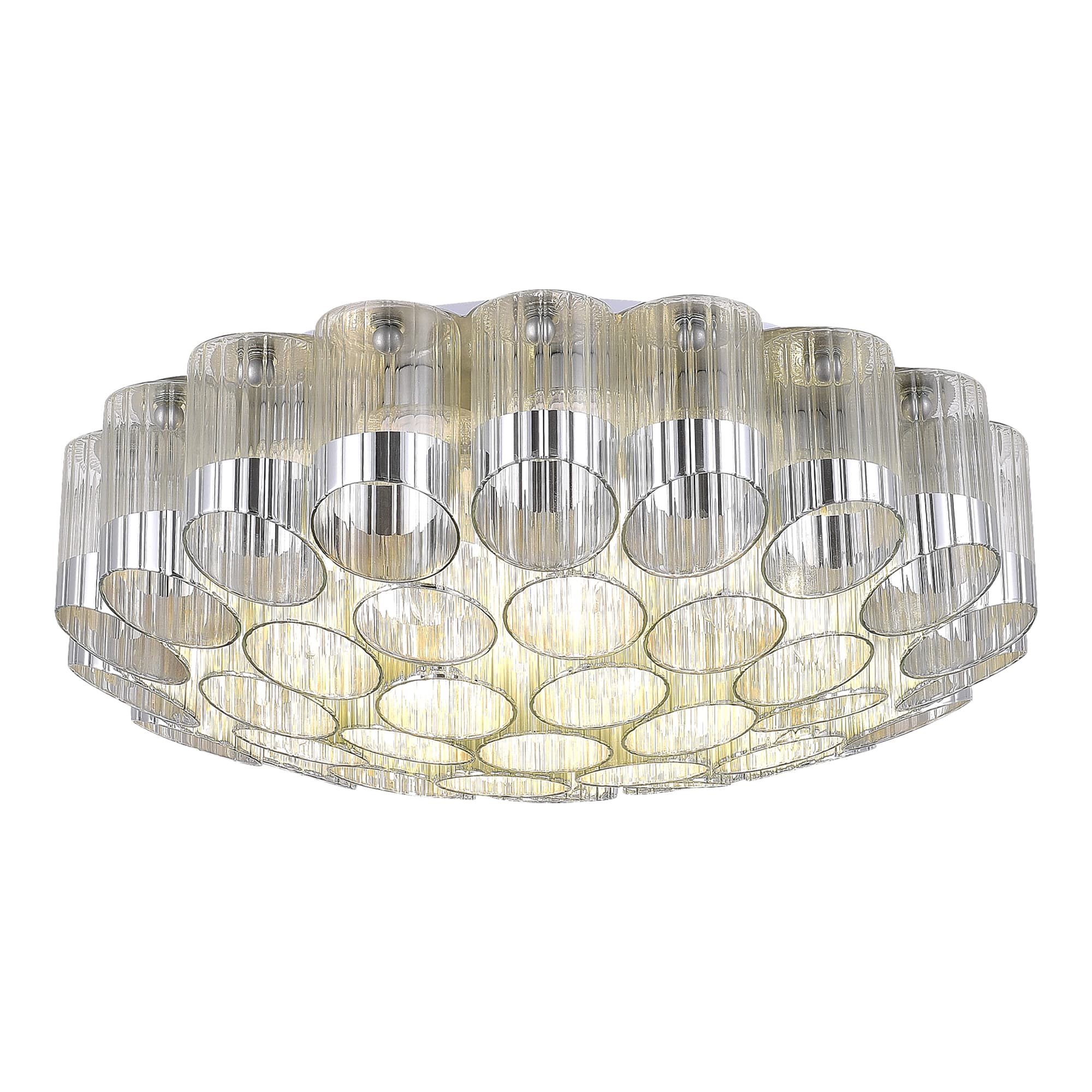 ST LUCE SL1662.102.19 Светильник потолочный Никель/Никель, Прозрачный E14 19*60W