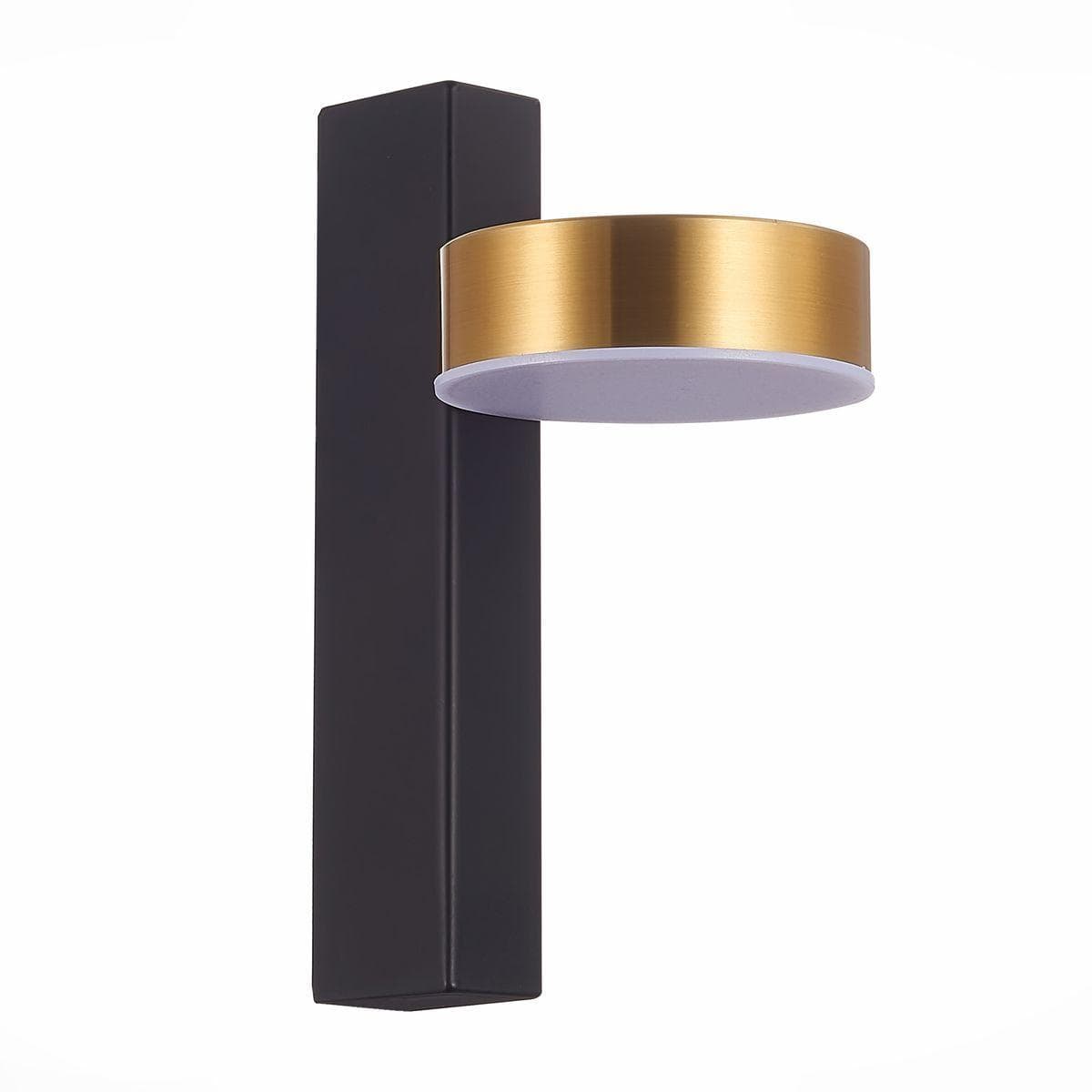 ST Luce SL6000.301.01 Светильник настенный Черный/Латунь LED 1*7W 3000K — миниатюра 1