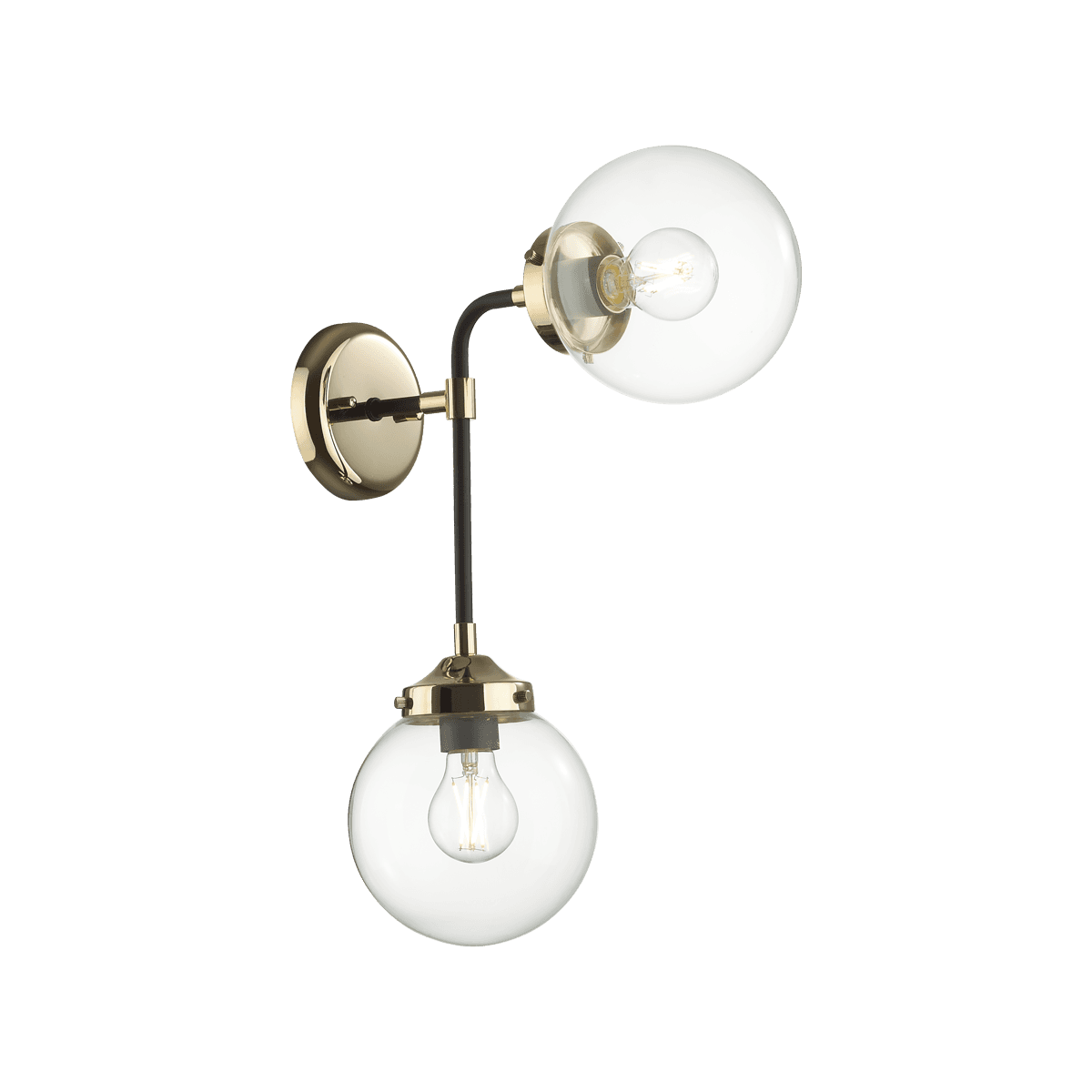 Odeon Light 4971/2W LOFT ODL22 477 черный/золотой/прозрачный/стекло Бра E27 2*40W PRIAMA — миниатюра 2