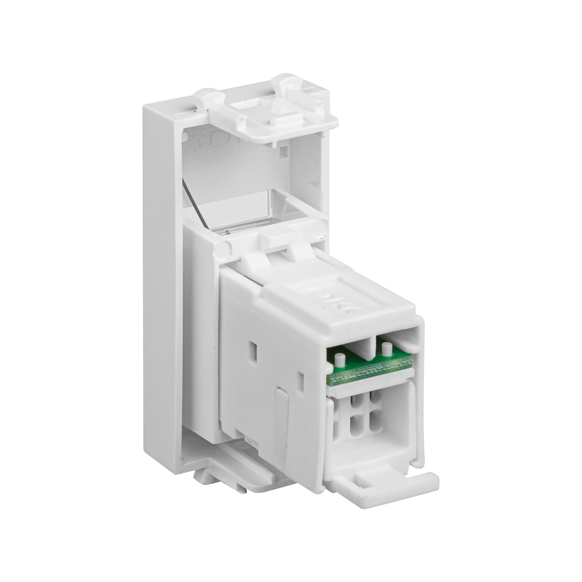 DKC Компьютерная розетка RJ-45 модульная, кат.6А, "Avanti", "Белое облако", 1 модуль 4400371 — миниатюра 7