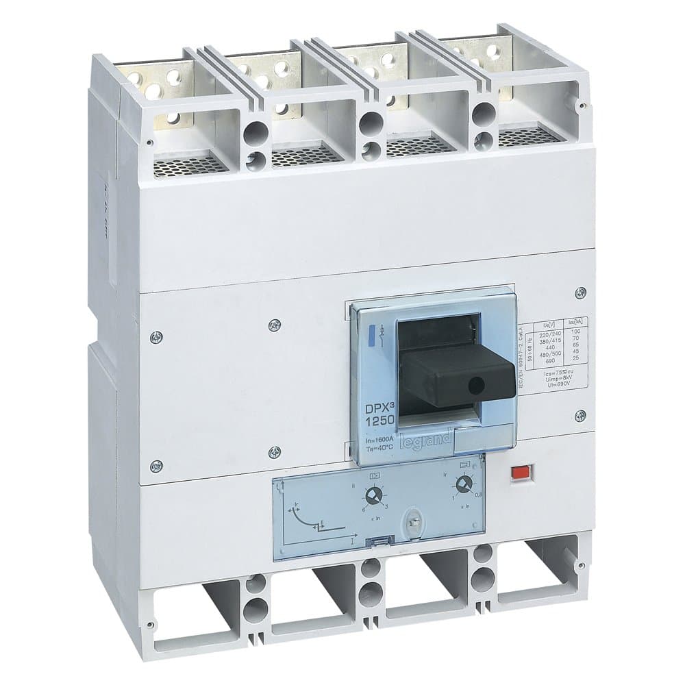 Legrand DPX3 1600 Автоматический выключатель 4P 1250А 100kA/термомагн.расц. 422295 — миниатюра 1