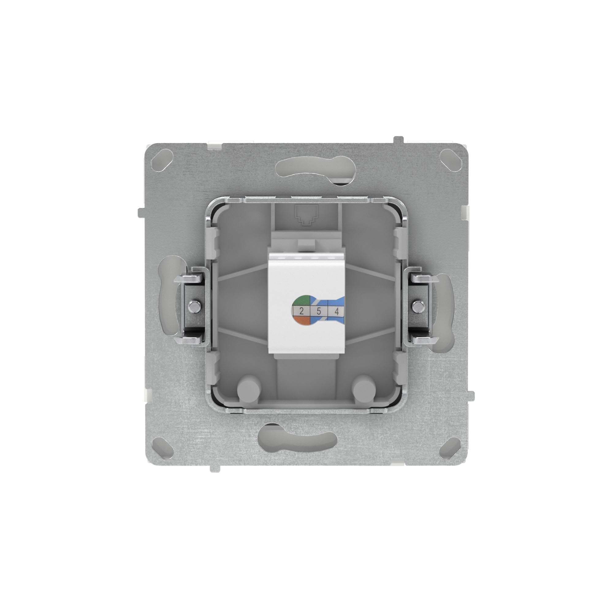 DKC KANT Компьютерная розетка RJ-45 без шторки, кат.5е одинарная, белая магнолия — миниатюра 3