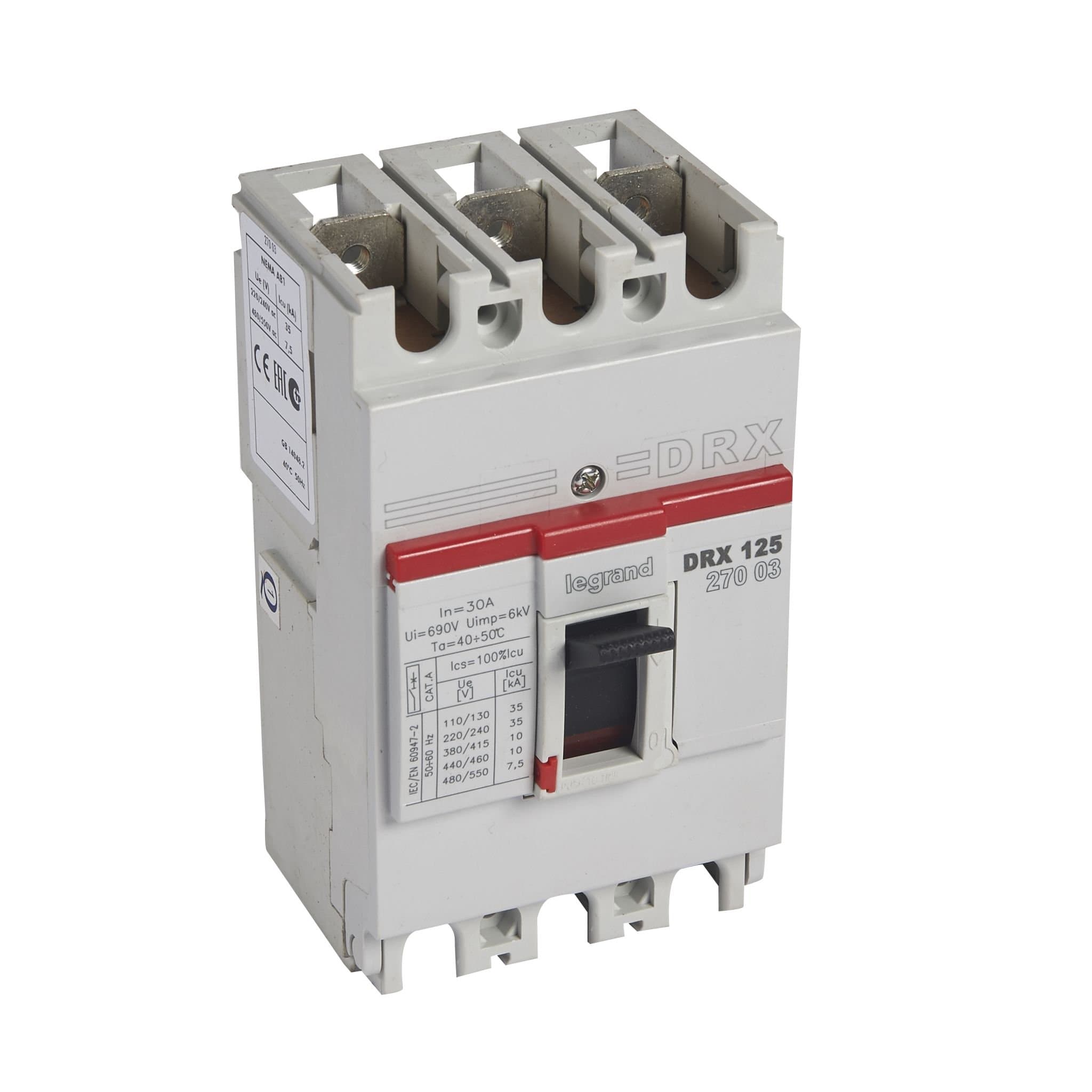 Legrand DRX125 термомагнитный 40A 3П 10KA 027004 — миниатюра 2