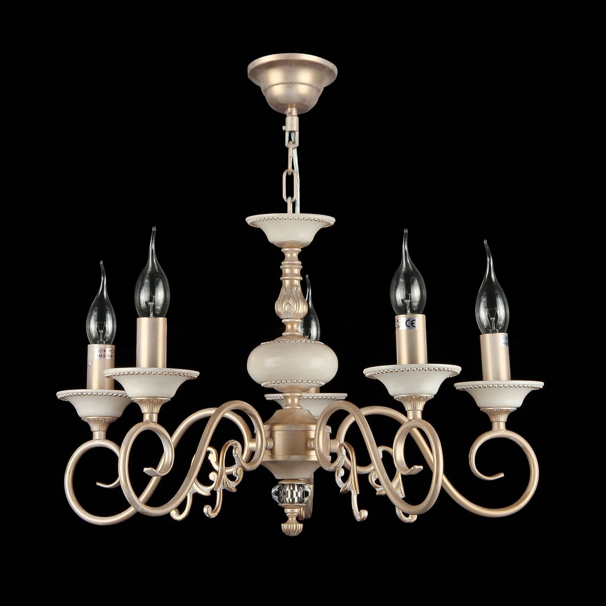 Maytoni Elegant Perla Кремовый с Золотом Люстра 5xE14 60W ARM337-05-R — миниатюра 4