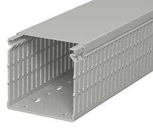 OBO Bettermann Кабель-канал перфорированный распределительный LK4 N 80x80x2000 мм (перфокороб) ПВХ, серый RAL7030 6178231 — миниатюра 2
