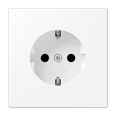 JUNG Штепсельная розетка SCHUKO 16A, 250V~ с защитой от детей, белоснежный матовый LS1521KIWWM