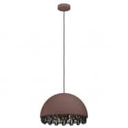 Eglo 39948 Подвесной потолочный светильник (люстра) GAETANO2, 1x40W, E27, H1500, Ø450, сталь, цвет мокка/сталь, хрусталь, цвет мокка, золотой, черный