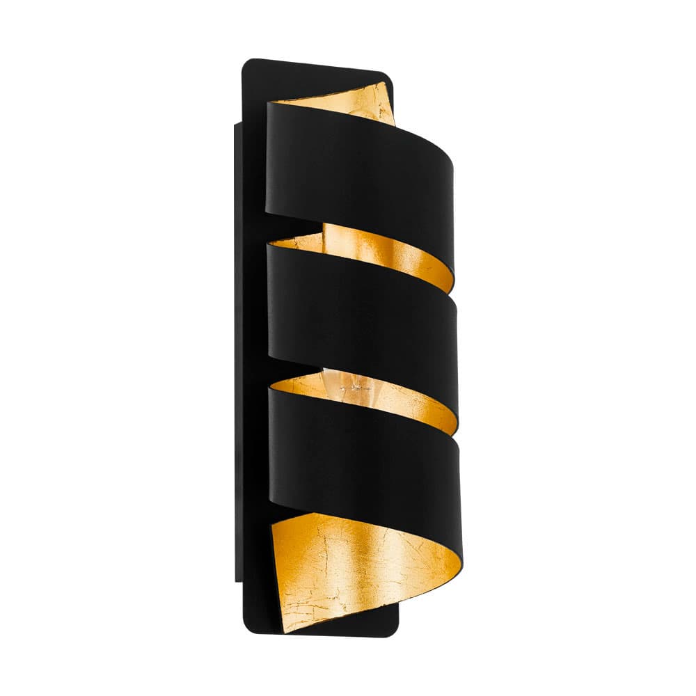 Eglo 98755 Светильник настенный ELIZONDO, 1X40W(E14), сталь, черный, золотой
