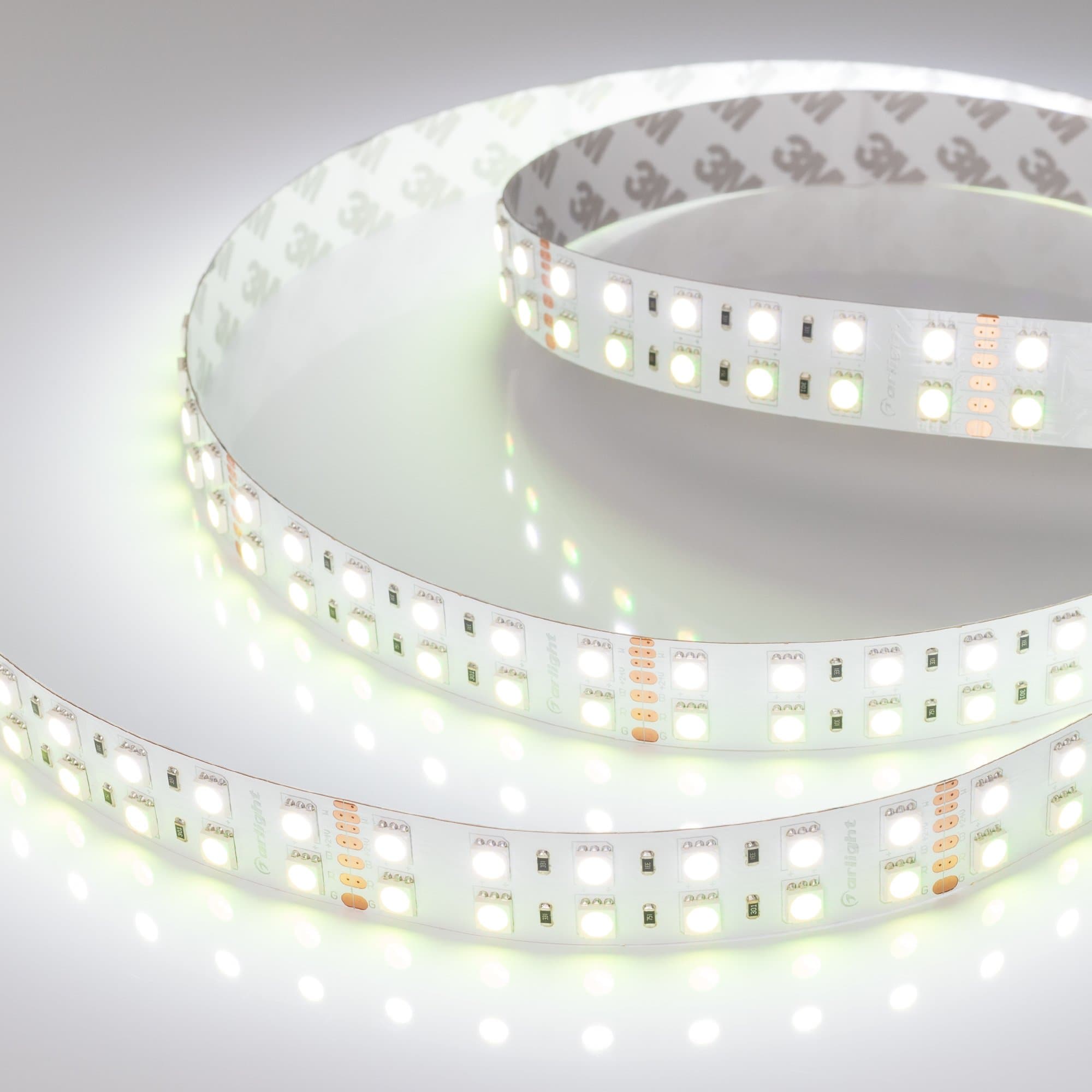 Arlight Светодиодная лента RT 2-5000 24V RGB-White 2x2 (5060, 720 LED, LUX) (32 Вт/м, IP20) 011823(1) — миниатюра 10