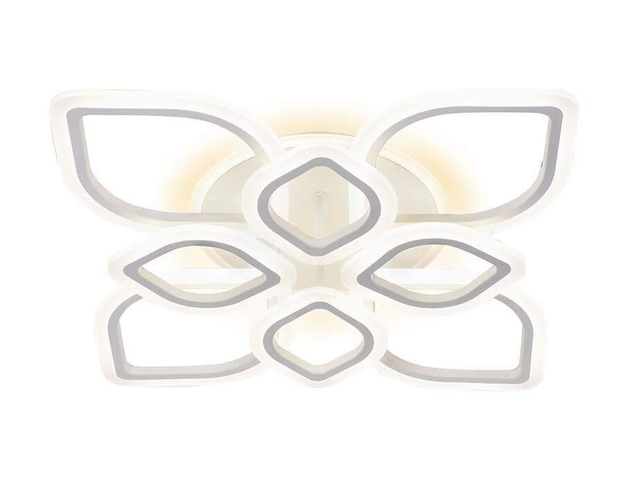 Ambrella Потолочный светодиодный светильник с пультом и подсветкой FA517/4+4 WH белый 228W+28W 730*730*120 (ПДУ РАДИО 2.4)