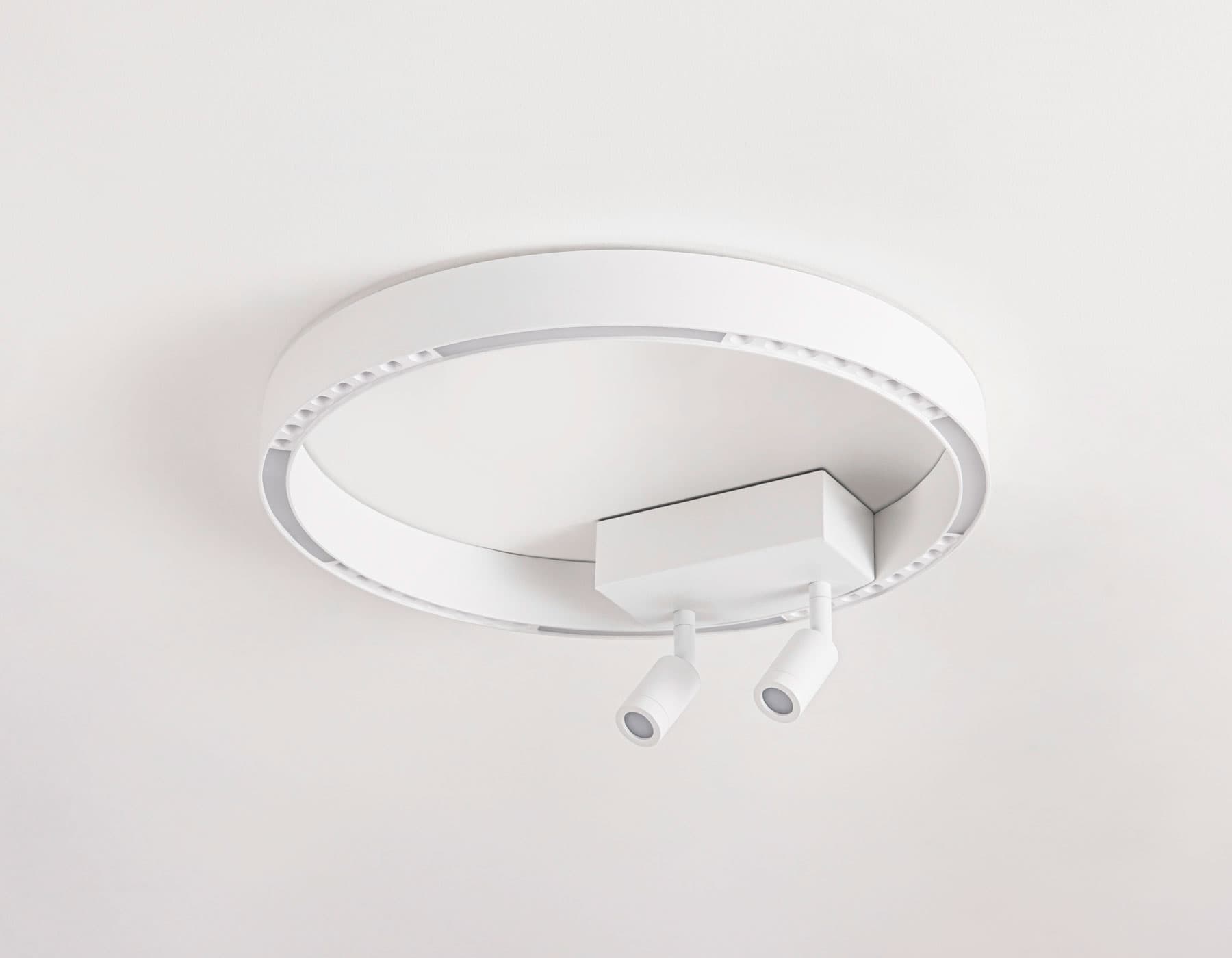 Ambrella Светильник потолочный светодиодный FL5805/1+2 WH белый 25W 3000K/4200K/6400K D400*95 (без ПДУ) — миниатюра 5