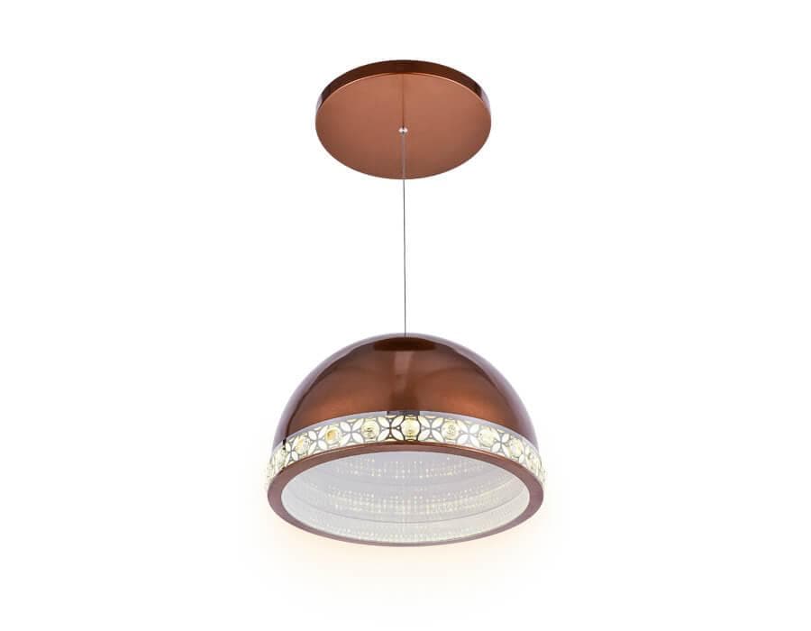 Ambrella Подвесной светодиодный светильник FA9497 CF/CH кофе/хром 4200K 36W D400*770 (без ПДУ) — миниатюра 2