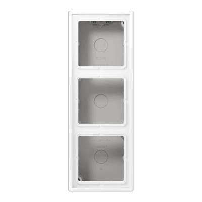 JUNG LS 990 Белый матовый Коробка накладного монтажа 3 поста, с встроенной рамкой LS583AWWM
