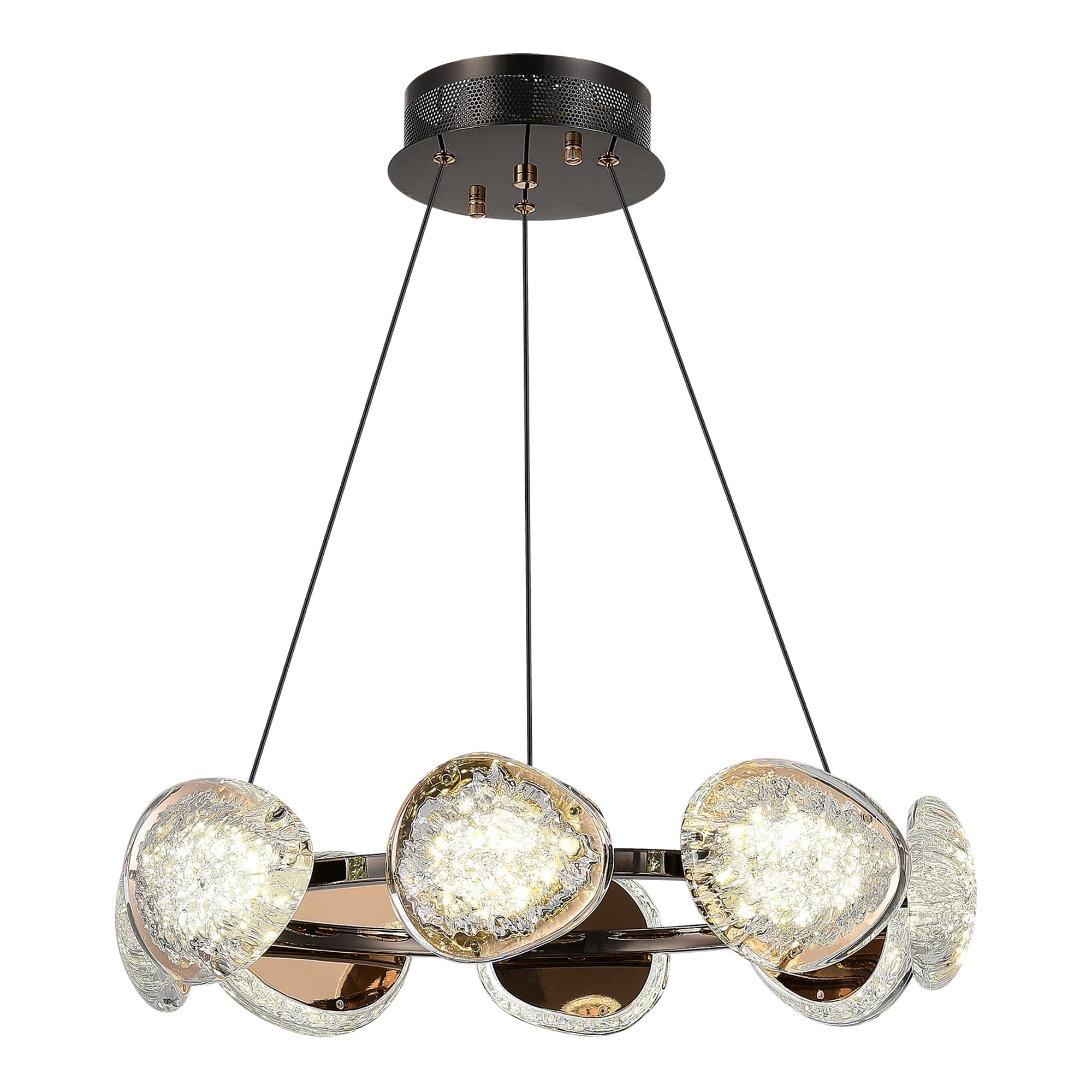 ST LUCE SL6018.203.64 Светильник подвесной Черный/Золотистый LED 1*64W 4000K