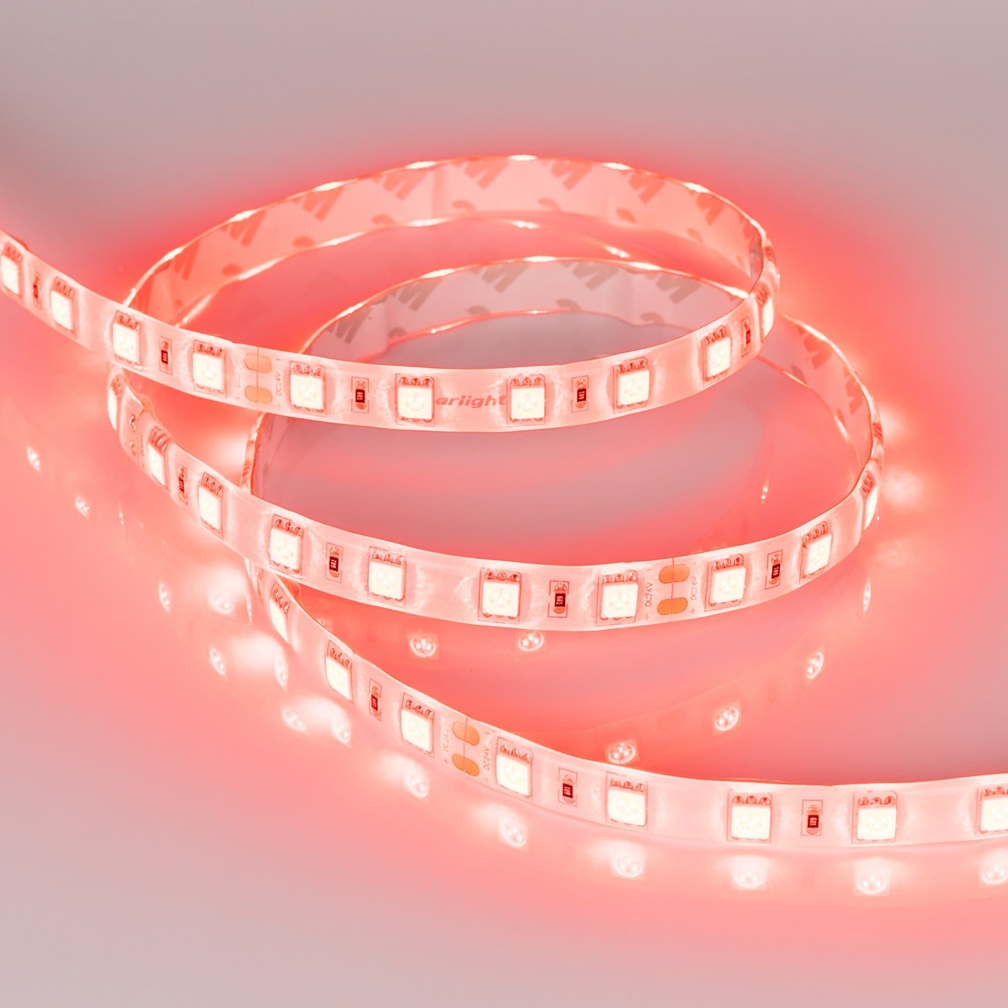 Arlight Светодиодная лента RTW 2-5000SE 24V Red 2x (5060, 300 LED, LUX) (14.4 Вт/м, IP65) 015597 — миниатюра 2