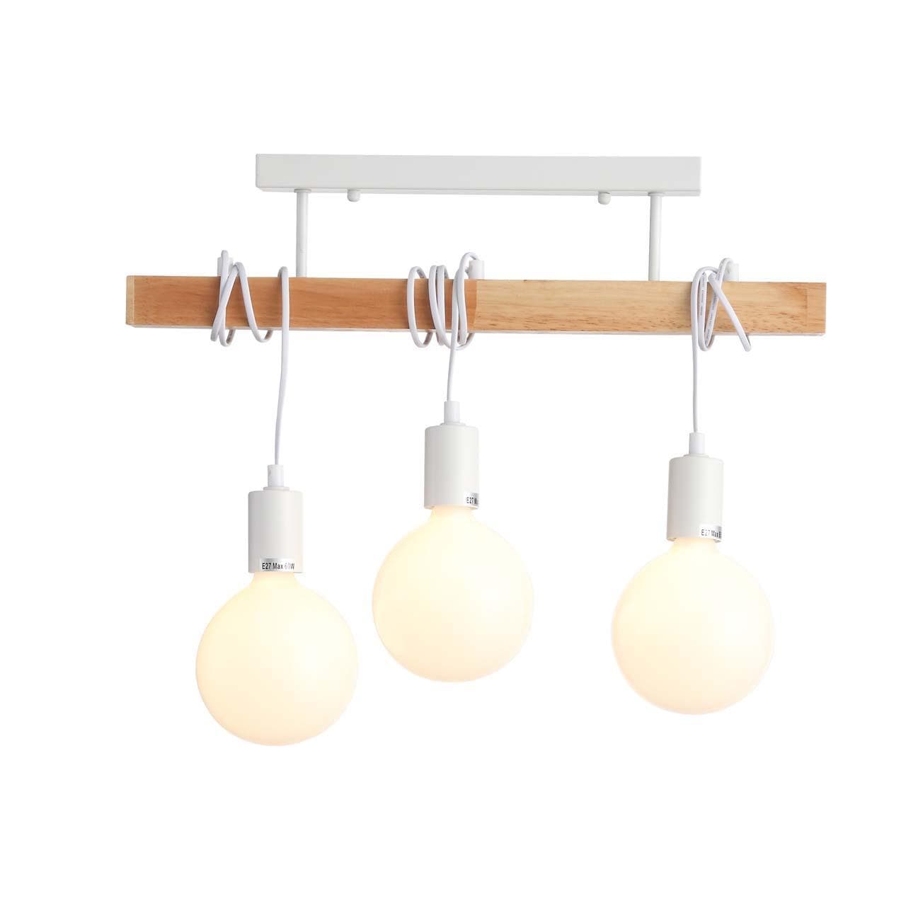 Evoluce SL1142.503.03 Светильник потолочный Белый, Светлое дерево E27 3*60W — миниатюра 1