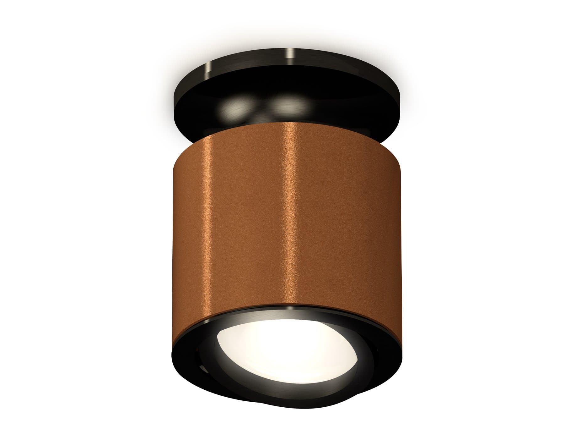 Ambrella Комплект накладного поворотного светильника XS7404100 SCF/PBK кофе песок/черный полированный MR16 GU5.3 (N7926, C7404, N7002) — миниатюра 1