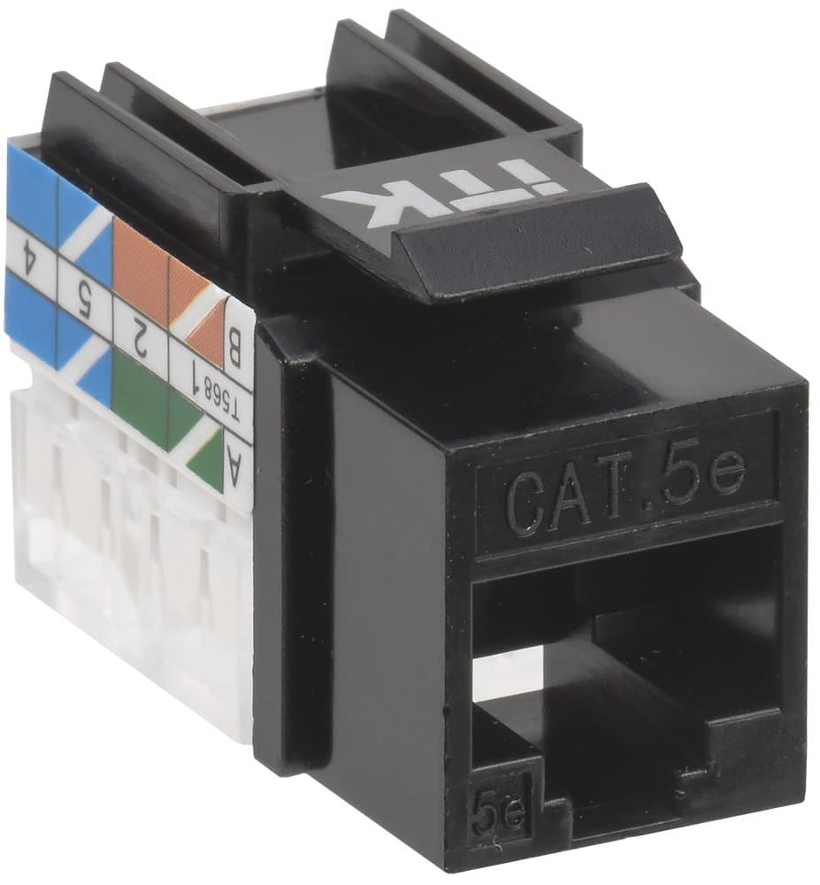 IEK ITK Модуль Keystone Jack категория 5E UTP 110 IDC 90град чёрный CS1-1C5EU-11-09