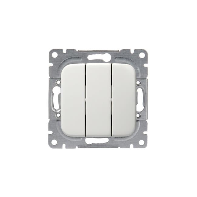 ABB Jussi Бел Выключатель 3-клавишный, 1-полюсный, 16А/230В 2TKA000149G1