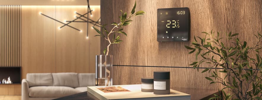 Systeme Electric ArtGallery Черный Термостат программируемый с Wi-Fi для электрического теплого пола, 16 А, моноблочный — миниатюра 10