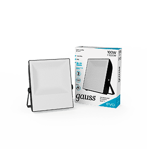 Gauss Прожектор EVO 100W 10000lm 6500K 100-240V IP65 черный LED 687511100