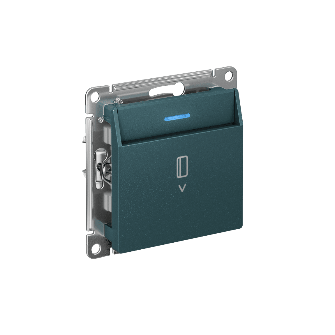 Systeme Electric AtlasDesign Изумруд Выключатель карточный с подсветкой, 10А, без задержки отключения, механизм — миниатюра 2